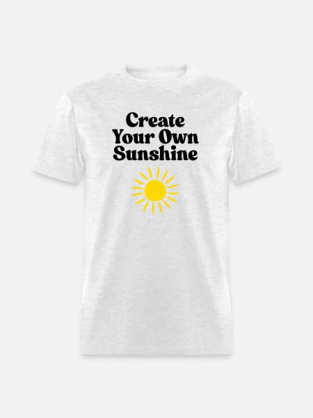 Vivid Sunburst Emblem Design - Men's T-Shirt - light heather gray
