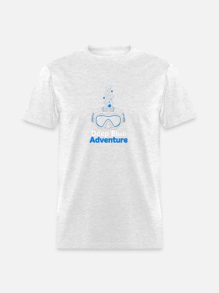 Deep Blue Adventure Dive Mask - Men's T-Shirt - light heather gray