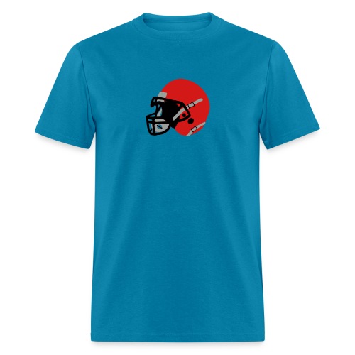 Custom 3 Color Football Helmet - Men's T-Shirt
