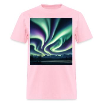 ultra realistic northern lights - Men's T-Shirt - pink - Front - Jose (178cm)