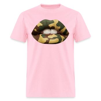 Camo Lips - Men's T-Shirt - pink - Front - Jose (178cm)