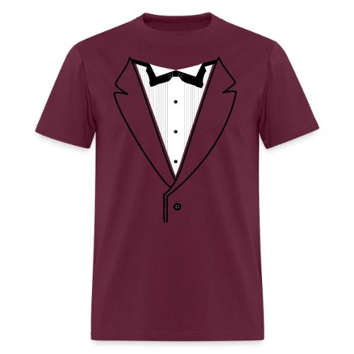 Tuxedo Plain w. Black Lines - Men's T-Shirt