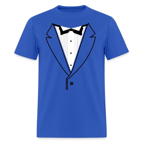 Tuxedo Plain w. Black Lines - Men's T-Shirt