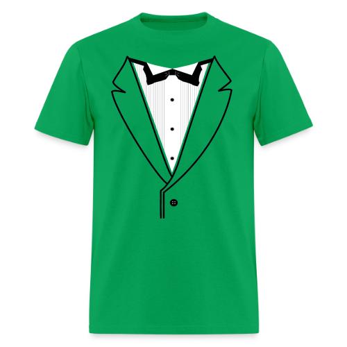 Tuxedo Plain w. Black Lines - Men's T-Shirt