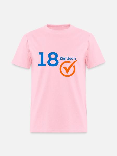 The Number 18 Eighteen Trendy Tshirt - Men's T-Shirt - pink
