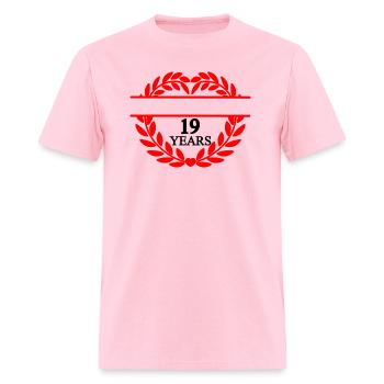 Name banner nineteen years, heart laurel wreath - Men's T-Shirt - pink - Front - Jose (178cm)