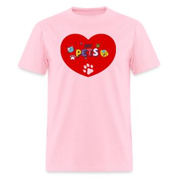 My pets - Men's T-Shirt - pink - Front - Jose (178cm)