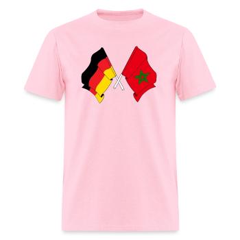 Flag of Germany and flag of Morocco - Men's T-Shirt - pink - Front - Jose (178cm)
