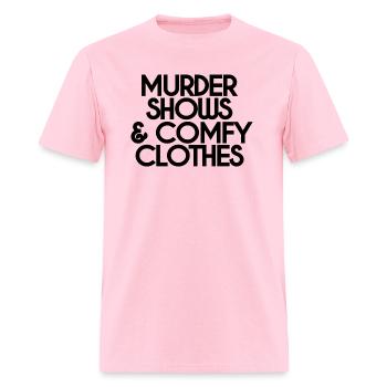 Murder Shows Comfy True Crime - Men's T-Shirt - pink - Front - Jose (178cm)