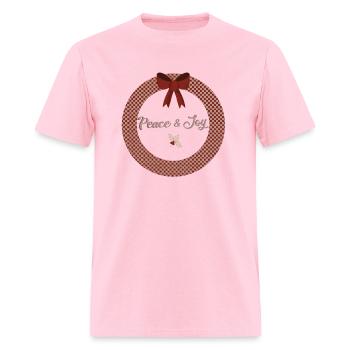 Peace and joy - Men's T-Shirt - pink - Front - Jose (178cm)