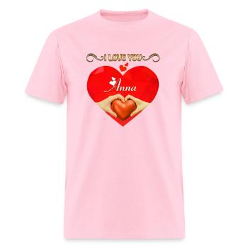 I love you Anna - Men's T-Shirt - pink - Front - Jose (178cm)