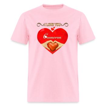 I love you Cameron - Men's T-Shirt - pink - Front - Jose (178cm)