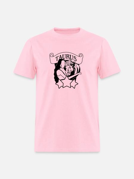 Taurus Black And White - Men's T-Shirt - pink