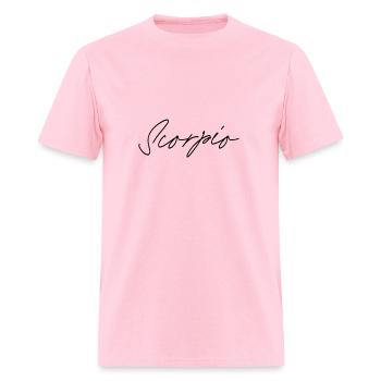 Scorpio Hand Written For Light - Men's T-Shirt - pink - Front - Jose (178cm)