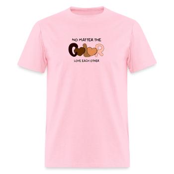 no matter the color love each other for light - Men's T-Shirt - pink - Front - Jose (178cm)