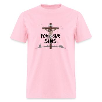 For Our Sins - Men's T-Shirt - pink - Front - Jose (178cm)