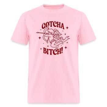 Cupid Says Gotcha B*Tch - Men's T-Shirt - pink - Front - Jose (178cm)