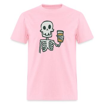 Skeleton w Beer - Men's T-Shirt - pink - Front - Jose (178cm)