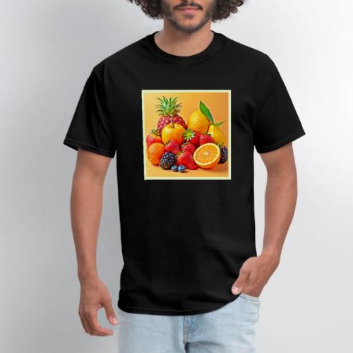 Fresh Bounty: Vibrant Fruit Harvest Art - Men's T-Shirt