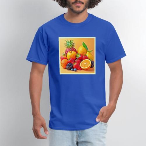 Fresh Bounty: Vibrant Fruit Harvest Art - Men's T-Shirt