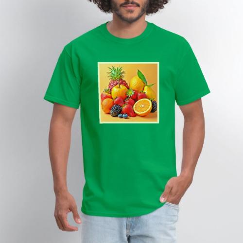 Fresh Bounty: Vibrant Fruit Harvest Art - Men's T-Shirt