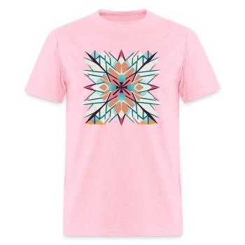 Retro Geometry Flower - Men's T-Shirt - pink - Front - Jose (178cm)