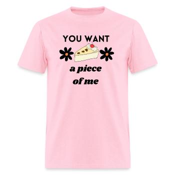 pumpkin pie thanksgiving you want a piece of me - Men's T-Shirt - pink - Front - Jose (178cm)