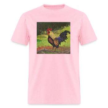 Rooster Time - Men's T-Shirt - pink - Front - Jose (178cm)