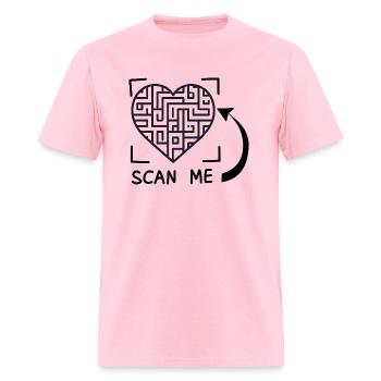 scan me rickroll qr code - Men's T-Shirt - pink - Front - Jose (178cm)