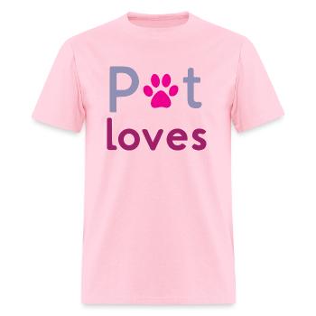 pet loves - Men's T-Shirt - pink - Front - Jose (178cm)