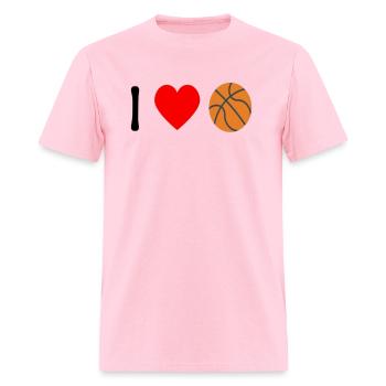 I love basketball - Men's T-Shirt - pink - Front - Jose (178cm)