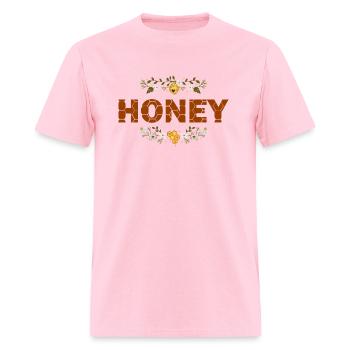 Honey T-shirt, Honey Unisex Shirt, Blessed Honey - Men's T-Shirt - pink - Front - Jose (178cm)