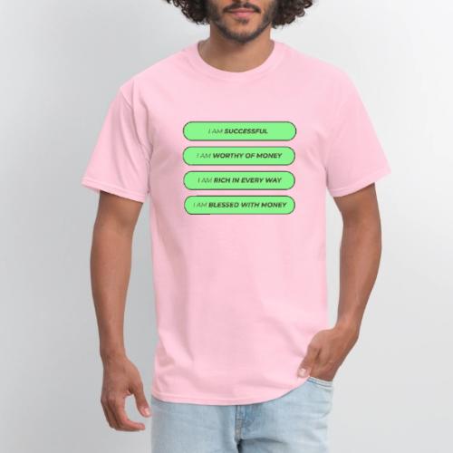 Powerful Money Affirmations Merch for Wealth - Men's T-Shirt
