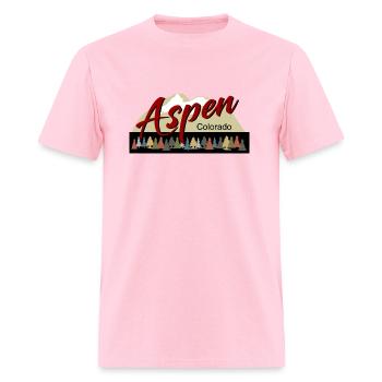 Aspen Colorado - Men's T-Shirt - pink - Front - Jose (178cm)