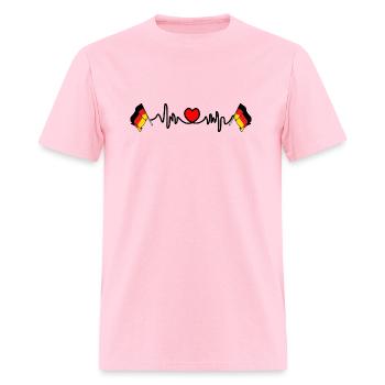 Flag germany cardio heart rate - Men's T-Shirt - pink - Front - Jose (178cm)