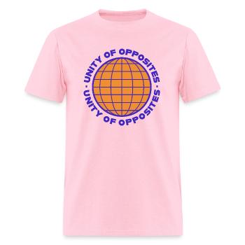 Unity of Opposites Globe Design - Men's T-Shirt - pink - Front - Jose (178cm)