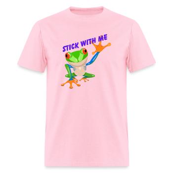 STICK WITH ME TREE FROG - Men's T-Shirt - pink - Front - Jose (178cm)