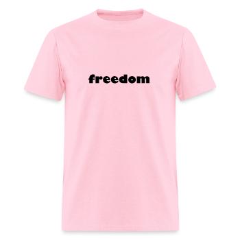 freedom - Men's T-Shirt - pink - Front - Jose (178cm)