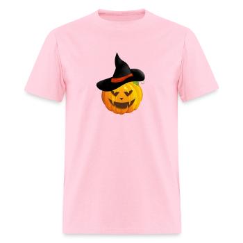 Clipart citrouille d’Halloween - T-shirt Homme - rose - Devant - Jose (178cm)