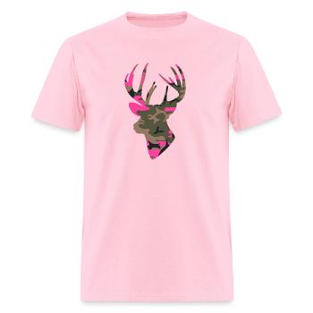 Deer -S Camo Outfitter Black - Men's T-Shirt - pink - Front - Jose (178cm)
