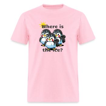 Sweating Penguins. Climate It Is Warm. - Men's T-Shirt - pink - Front - Jose (178cm)
