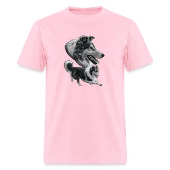 Collie - Men's T-Shirt - pink - Front - Jose (178cm)