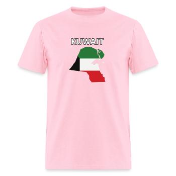 Kuwait Flag Map - Men's T-Shirt - pink - Front - Jose (178cm)