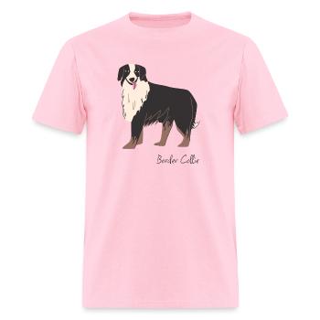 Border Collie - Men's T-Shirt - pink - Front - Jose (178cm)