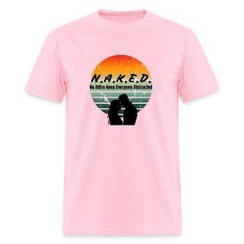 N A K E D Acronym - Men's T-Shirt - pink - Front - Jose (178cm)