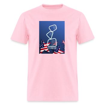 "USA Flag Star with Graphic "Star-Spangle Graphic" - Men's T-Shirt - pink - Front - Jose (178cm)