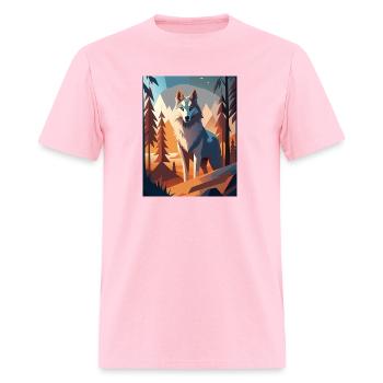 Wolf leader - Men's T-Shirt - pink - Front - Jose (178cm)