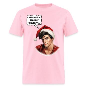 Christmas Nice Cute and Handsome Man - Men's T-Shirt - pink - Front - Jose (178cm)