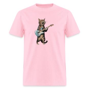 Rockstar Cat Shreds - Men's T-Shirt - pink - Front - Jose (178cm)