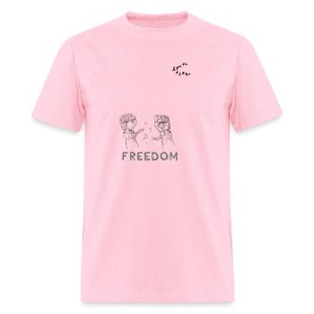 freedom of speech - Men's T-Shirt - pink - Front - Jose (178cm)
